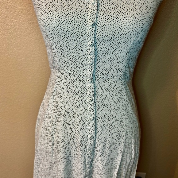 Abercrombie & Fitch Dress Small White Black Dots Viscose Spaghetti Strap Retro - Picture 3 of 16